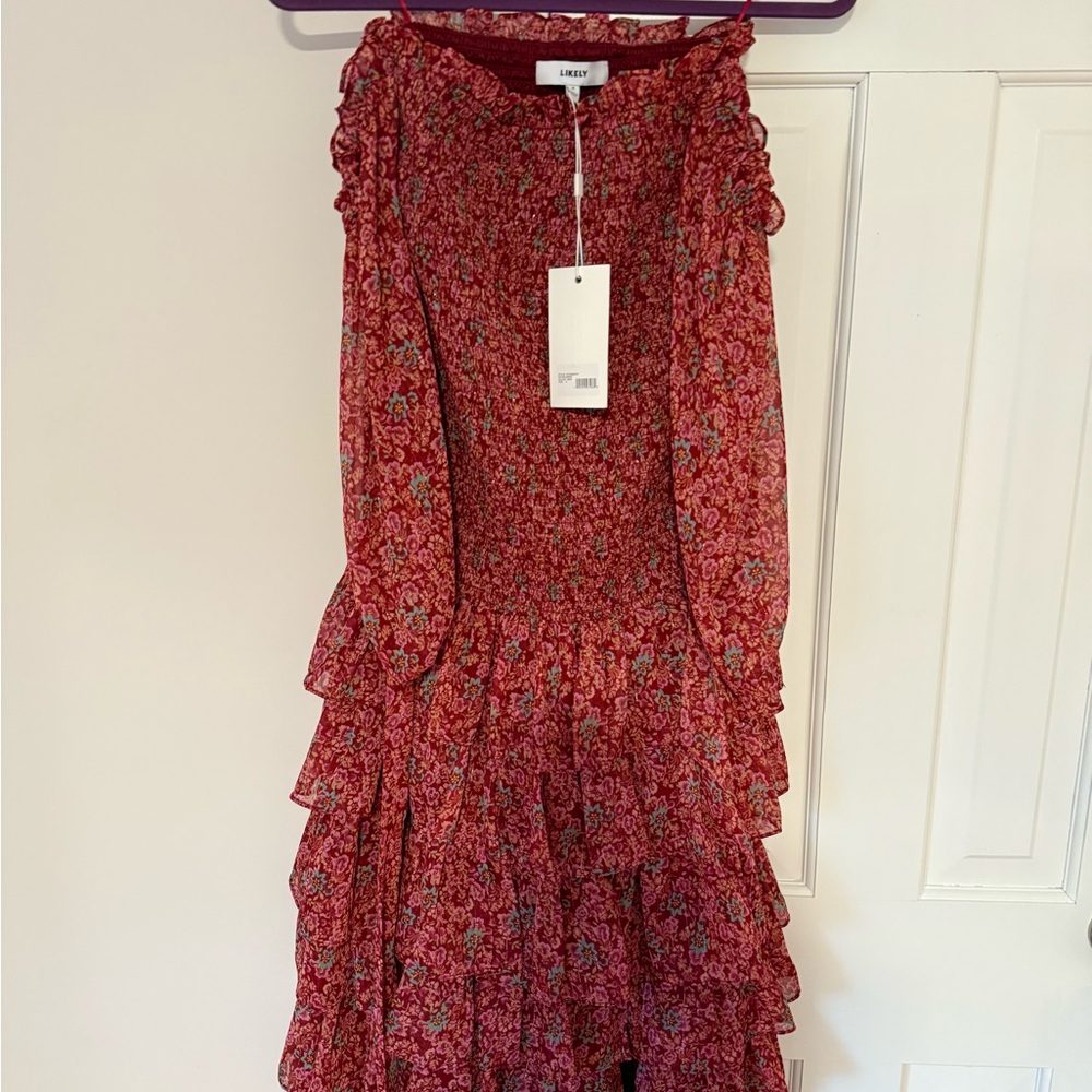 Likely Red Floral Maxi Dress